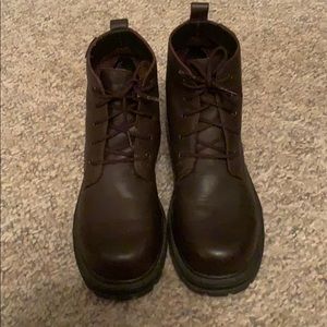 Brown Leather Esprit Combat Boots